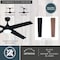Vaxcel Hamlin Black Contemporary 52-in. Ceiling Fan with LED Light Kit and Remote F0125 - alternate 2